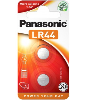 Pile Bouton LR 44 - Lot de 2 piles