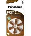 Piles pour appareil auditif PR312 x6