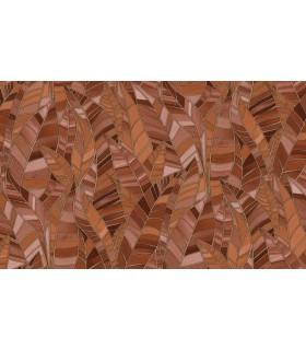 PAPIER PEINT INTISSE SERENADE TERRACOTTA - ELLE DECORATION 4 - 10 X 1,06M