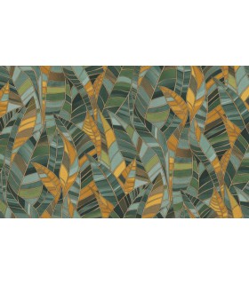 PAPIER PEINT INTISSE SERENADE VERT - ELLE DECORATION 4 - 10 X 1,06M