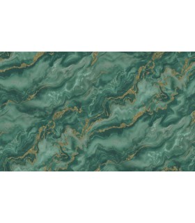 PAPIER PEINT INTISSE MYSTIC VERT EAU - ELLE DECORATION 4 - 10 X 1,06M