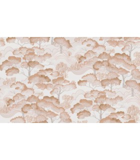 PAPIER PEINT INTISSE GOLDEN GROVE TERRACOTTA - ELLE DECORATION 4 - 10 X 1,06M