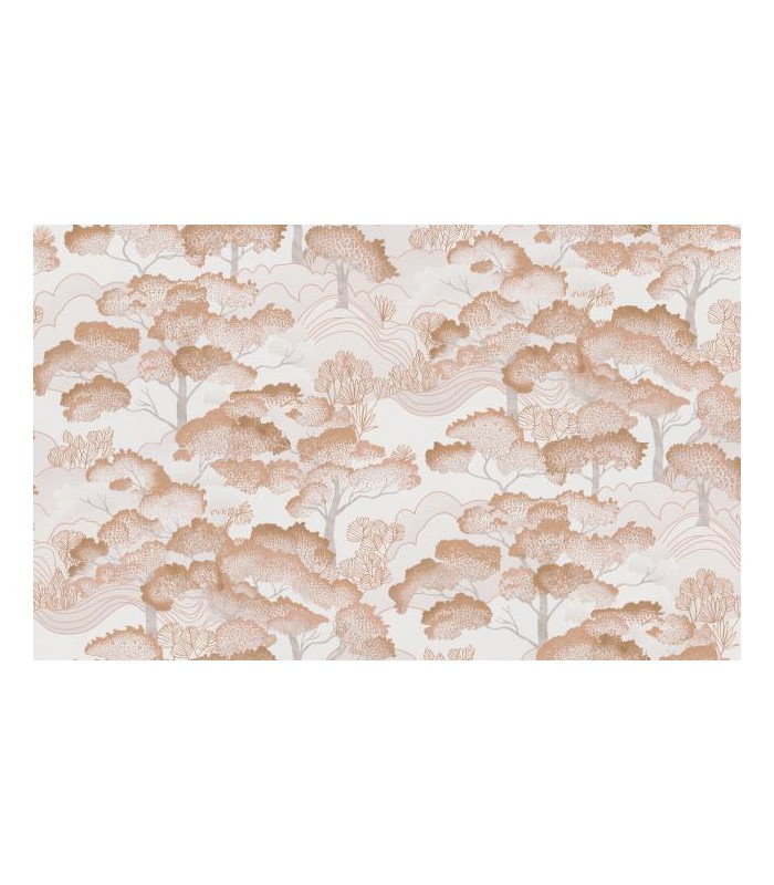 PAPIER PEINT INTISSE GOLDEN GROVE TERRACOTTA - ELLE DECORATION 4 - 10 X 1,06M