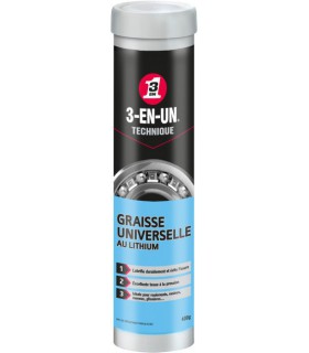 3-en-un Graisse universelle au lithium - longue durée