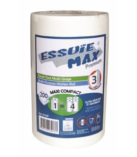 Bobine essuie-mains Ecolabel 200 feuilles en pure ouate