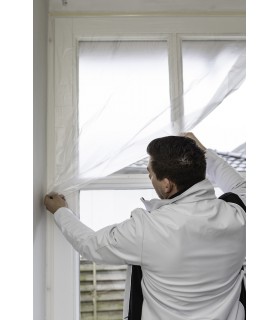 Film de protection avec ruban adhésif beige 55cm x 33m