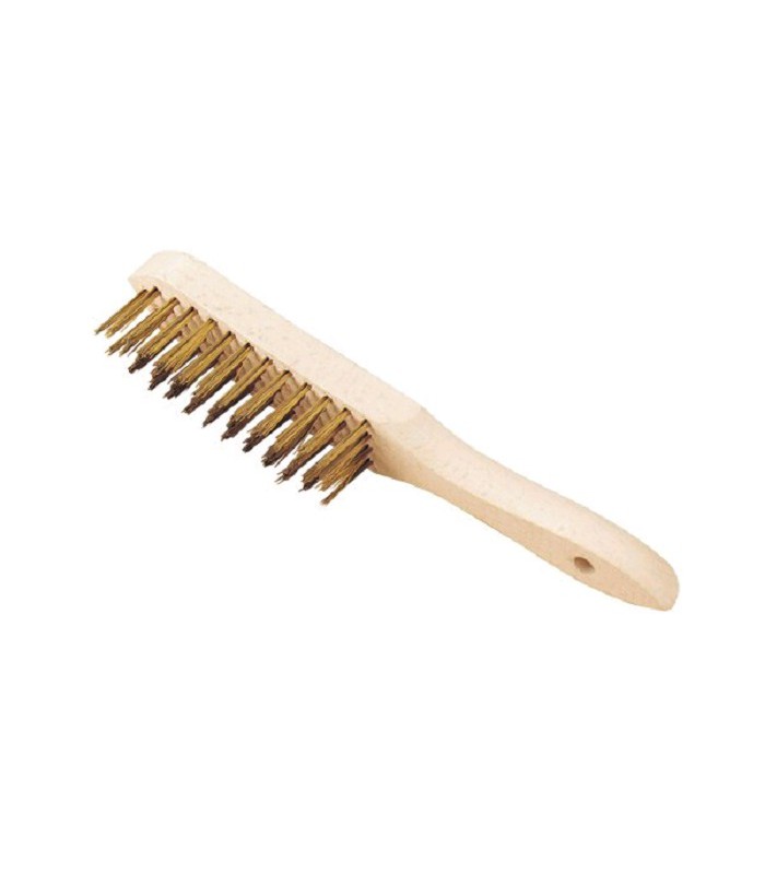 Brosse à manche fil rond 4 rangs