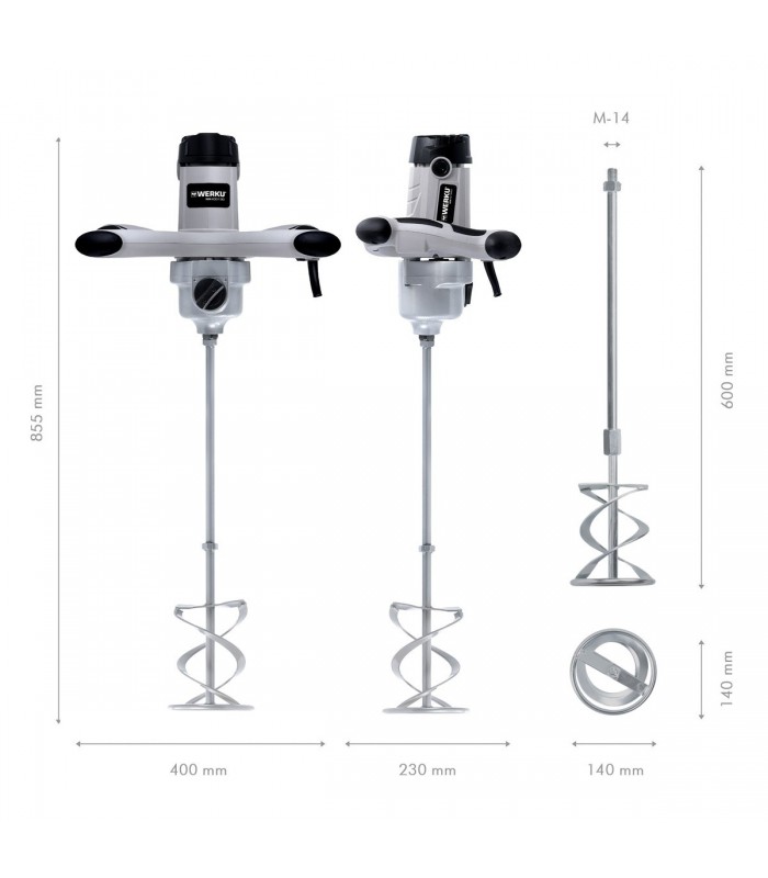 Werku mélangeur de peinture 1600 watts WK400130