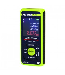 METRICA Télémètre Double Laser Expo Flash 50 M