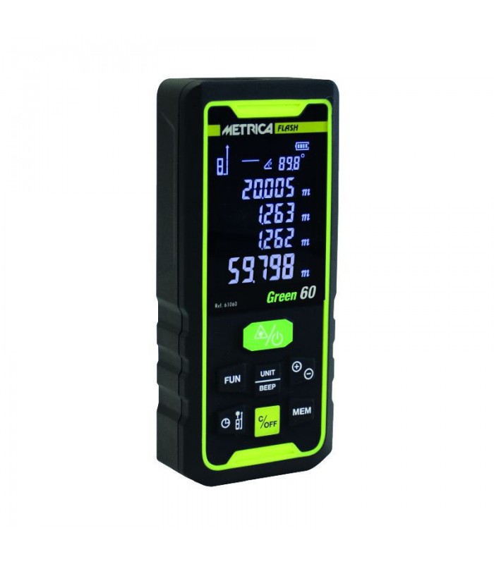METRICA Télémètre Laser FLASH Green 60 M