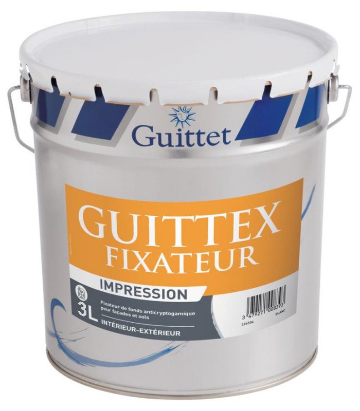 Guittet Guittex Fixateur Opacifiant de Fonds Façades et Sols - Blanc Cassé