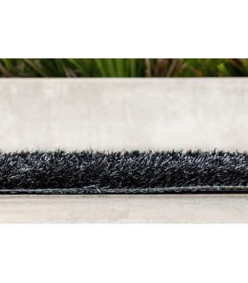 Gazon Synthétique 24mm - COLORE Noir - À La Coupe Sur Mesure - Largeur 4 Mètres