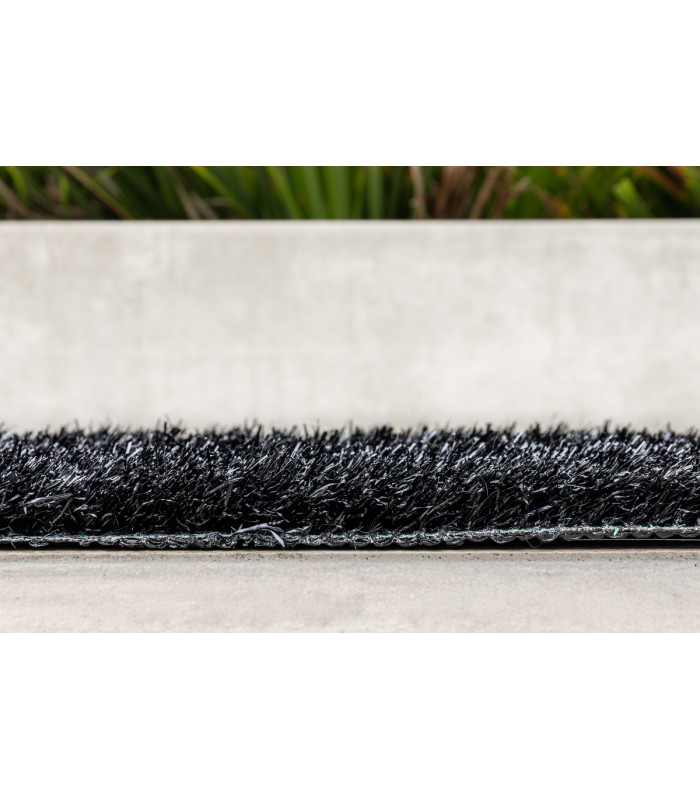 Gazon Synthétique 24mm - COLORE Noir - À La Coupe Sur Mesure - Largeur 4 Mètres