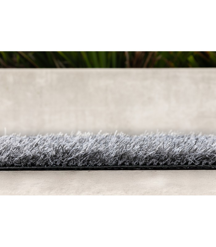 Gazon synthétique 24mm - Colore Gris  - à la coupe sur mesure - Largeur 4m - Prix au m²