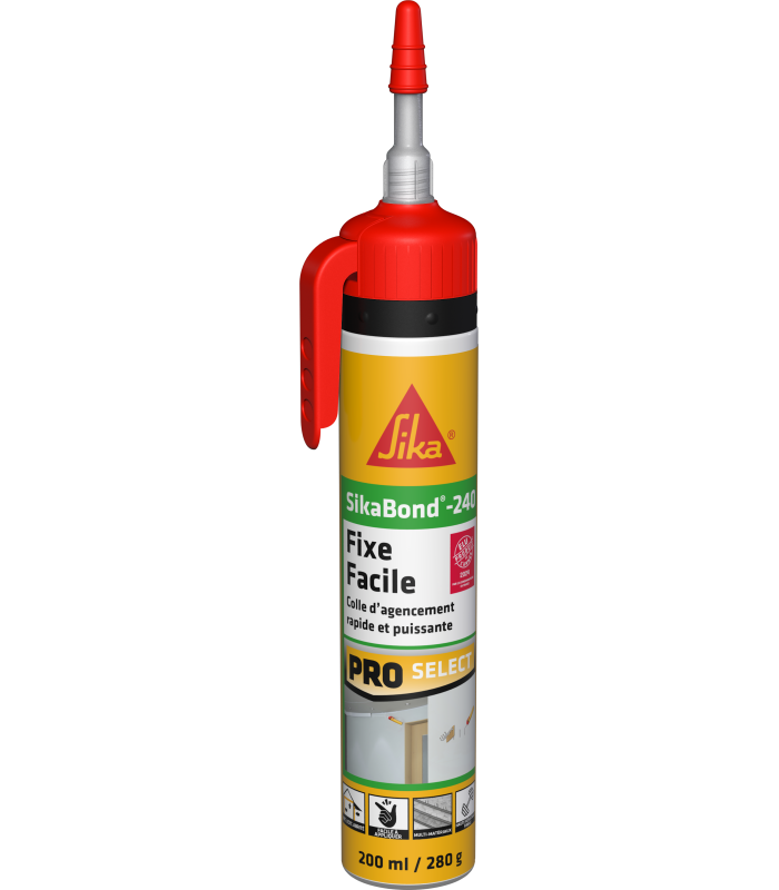 Colle Sikabond 240 Fixe Facile - Blanc Gachette 280g