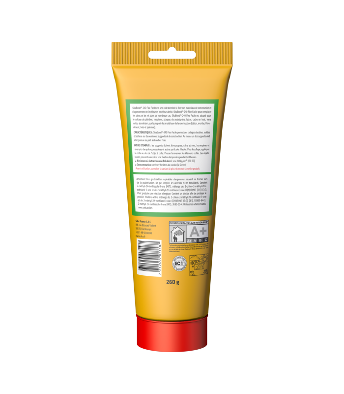 Colle Sikabond 240 Fixe Facile - Blanc Tube 260g