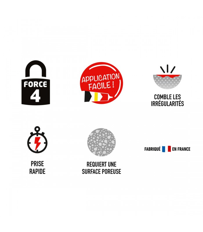 Colle de fixation Fixer Sans Percer pour aménagement intérieur