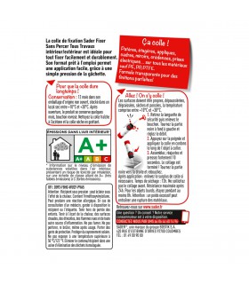 Colle de fixation Sader - Fixer sans percer tous matériaux