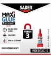 Sader Maxiglue Liquide - pack 3 x 1g