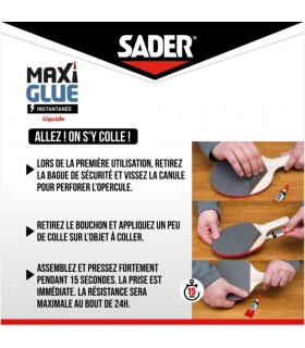 Sader Maxiglue Liquide - pack 3 x 1g