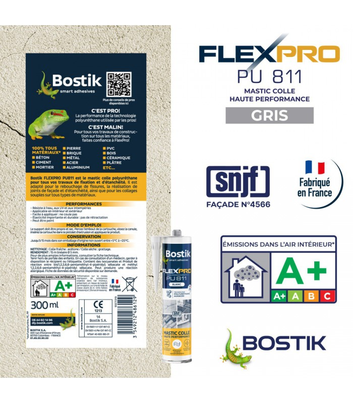 Bostik Mastic colle FlexPro PU 811 300ml