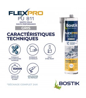 Bostik Mastic colle FlexPro PU 811 300 ml