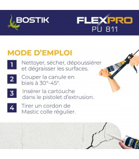 Bostik Mastic colle FlexPro PU 811 300 ml