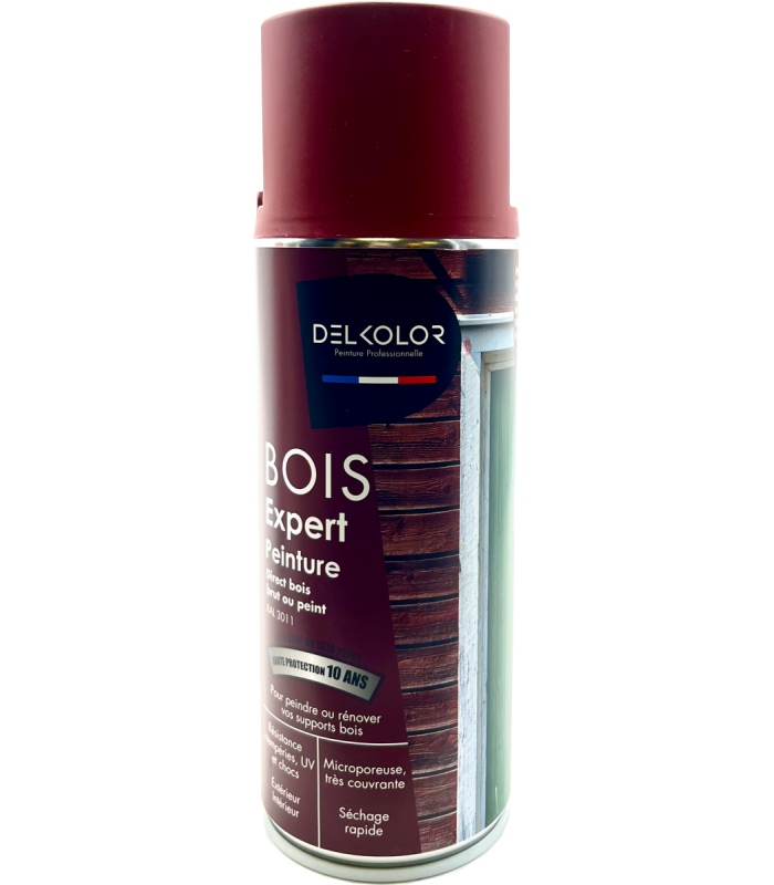 Aérosol Delkolor Peinture Microporeuse spéciale Bois 400ML