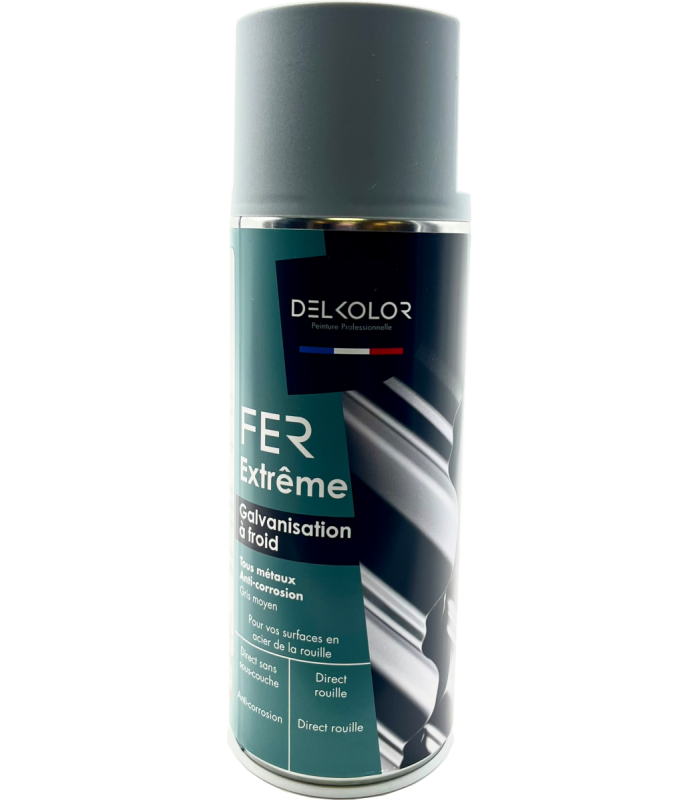 Aérosol Spécial Galvanisation Fer - Delkolor - 400ML
