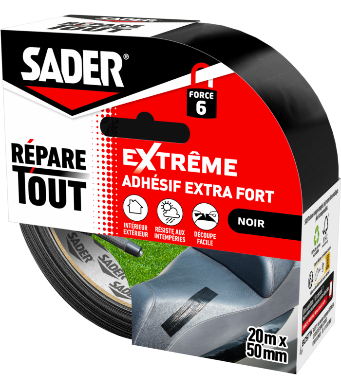 SADER ADHESIF REPARE TOUT EXTREME NOIR 20M x50mm