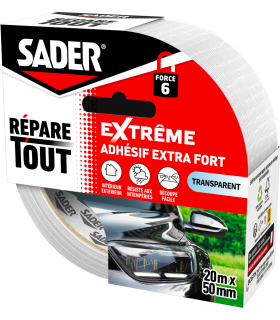 SADER ADHESIF REPARE TOUT EXTREME TRANSPARENT 20M x50mm