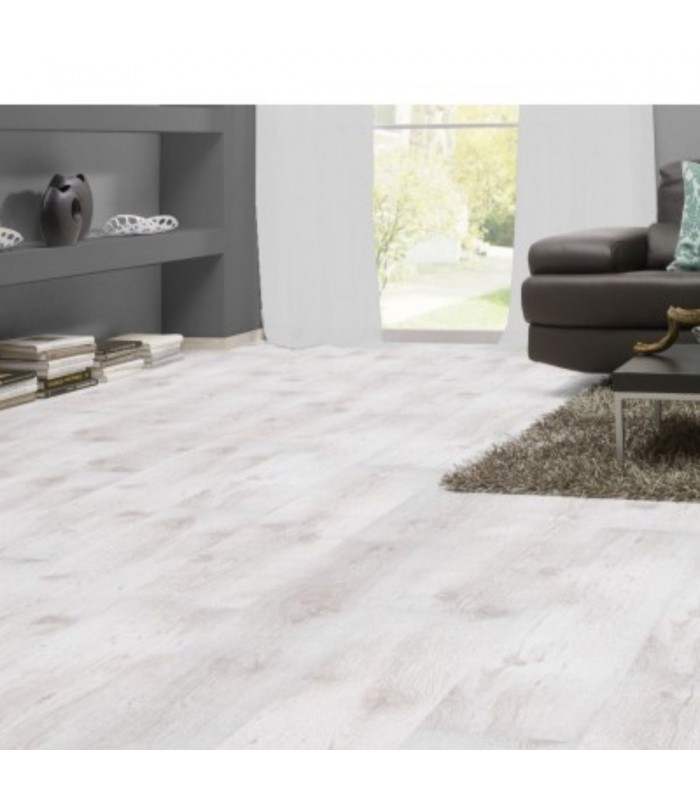 Kronotex Parquet Stratifié - Chêne Blanc Standard D2951 - 1376 x 193 x 7 mm