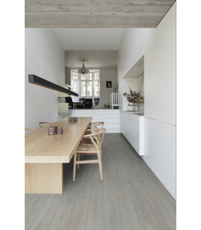 Parquet stratifié Ocean+ 12mm - Bloom Silver Grey 6426 - Résistant à l'eau - 1288 x 190 x 12 mm