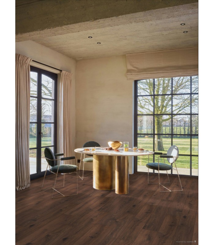 Parquet stratifié Ocean+ 12mm - Gyant Warm Brown 4125 - Résistant à l'eau - 1288 x 190 x 12 mm
