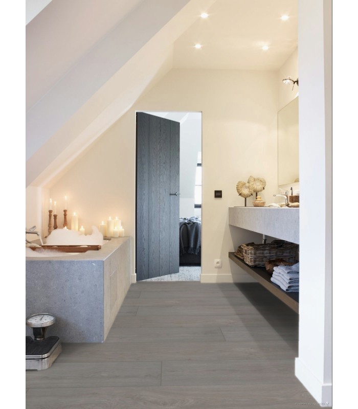 Parquet stratifié Ocean+ 12mm - Jazz Light Grey 4604 - Résistant à l'eau - 1288 x 190 x 12 mm