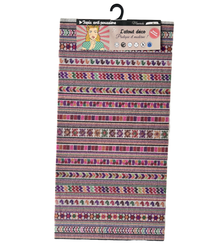 Tapis Intérieur Anti Dérapant et Absorbant Tribal 50X100cm