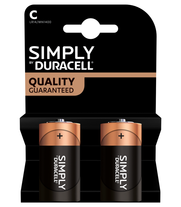 Pack de 2 piles Duracell - Simply Format C LR14
