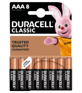 Pack De 8 Piles Classiques Duracell - AAA LR03