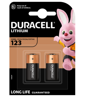 Pack De 2 Piles Spéciales Duracell - Ultra CR123 3V (CR123A / CR17345)