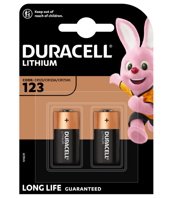 Pack De 2 Piles Spéciales Duracell - Ultra CR123 3V (CR123A / CR17345)