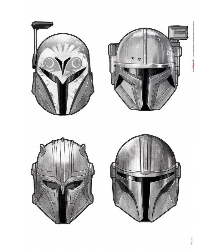 STAR WARS THE MANDALORIAN HELMETS 50X70