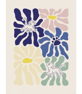 DISNEY THE LION KING BETWEEN FLOWERS 30X40