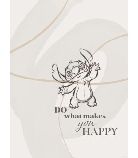 DISNEY LILO AND STITCH DO WHAT MAKES YOU HAPPY 30X40