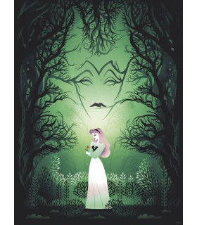 DISNEY SLEEPING BEAUTY AURORA MALEFICENT 30X40
