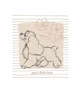 DISNEY LADY AND THE TRAMP JUST A LITTLE LADY 30X40