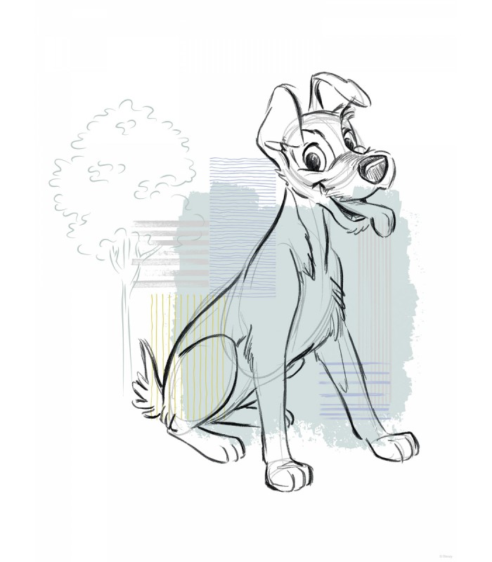 DISNEY LADY AND THE TRAMP HELLO TRAMP 30X40