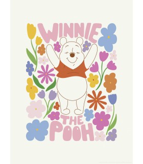 DISNEY WINNIE THE POOH HAPPY BOTANICAL 30X40
