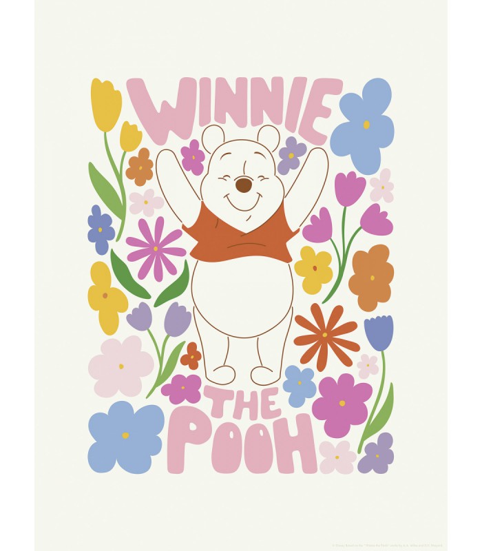 DISNEY WINNIE THE POOH HAPPY BOTANICAL 30X40