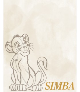 DISNEY THE LION KING SIMBA SKETCH 40X50