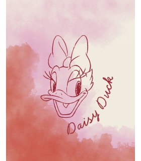 DISNEY DAISY DUCK WATERCOLOURS 40X50